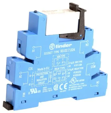 Produktfoto 1 von Finder 38 Interface Relais 12V dc, 2-poliger Umschalter DIN-Hutschiene 41mA