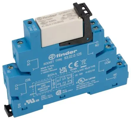 Produktfoto 1 von Finder 38 Interface Relais 125V ac/dc, 2-poliger Umschalter DIN-Hutschiene 4.6mA