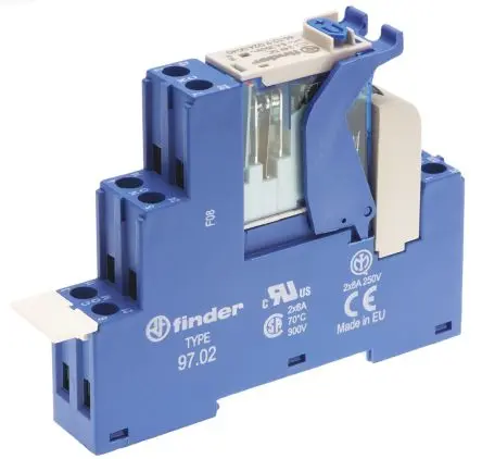 Produktfoto 1 von Finder 4C Interface Relais 24V dc, 2-poliger Umschalter DIN-Hutschiene 20mA