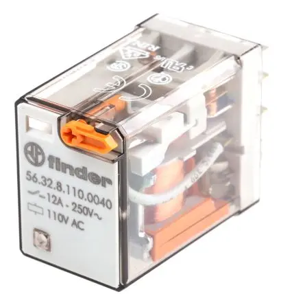 Produktfoto 1 von Finder 56 Leistungsrelais 110V ac Spule 2-poliger Umschalter 20A 3.9 kΩ 1.5 W