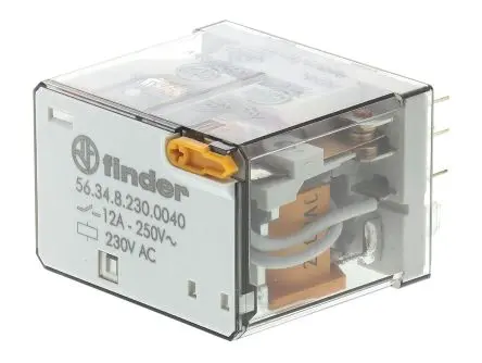 Produktfoto 1 von Finder 56 Leistungsrelais 230V ac Spule 4-poliger Schließer 12A 7.7 kΩ 1.3 W