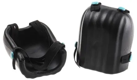 Produktfoto 1 von RS PRO Knieschoner, Polyurethanschaum Schwarz Einzelner Verstellriemen resistent gegen Wasserfest