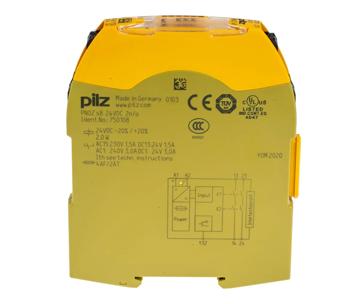 Produktfoto 1 von Pilz PNOZsigma Ausgangsmodul, 24 V dc 2 Schließer / 3 Ausgänge / 2 W