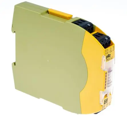 Produktfoto 1 von Pilz PNOZ s2 Sicherheitsrelais 24V dc, 3 Sicherheitskontakte, 1 Hilfsschalter VDE 0113-1, EN ISO 13849-1, EN IEC 62061,