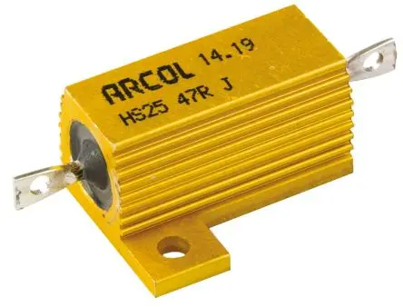 Arcol HS25 Aluminium Widerstand zur Chassismontage 47 Ω ±5 % / 25 W, Aluminium Axial → 200 °C