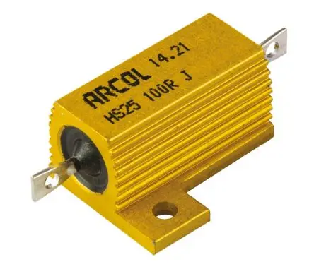 Arcol HS25 Aluminium Widerstand zur Chassismontage 100 Ω ±5 % / 25 W, Aluminium Axial → 200 °C