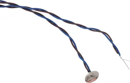 Produktfoto 1 von RS PRO RS138/0816 Kupfer Kupferscheiben-Thermoelement Typ K, Ø 6.35 mm x 1 m 0 °C → 200 °C