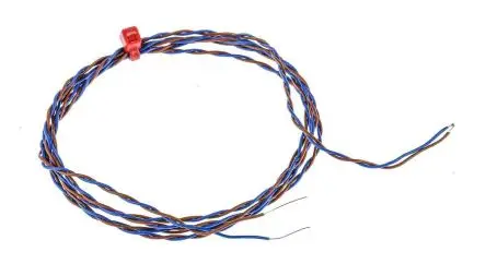 Produktfoto 1 von RS PRO PTFE Thermoelement mit offener Messstelle Typ K x 1 m → 250 °C