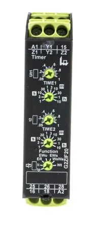 Produktfoto 1 von Tele G2ZIF20 Zeitrelais, DIN-Hutschiene 240 V dc 24V ac, 240 V ac, 10.05 s to 10 h, 2 Kont. Multifunktion, 2-poliger