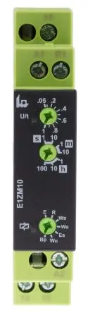 Produktfoto 1 von Tele E1ZM10 Zeitrelais, DIN-Hutschiene 240 V dc 24V ac, 240 V ac, 0.05 s to 100 h, 1 Kont. Multifunktion, 1-poliger