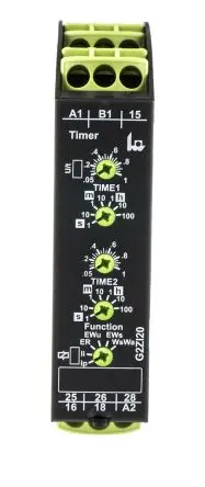 Produktfoto 1 von Tele G2ZI20 Zeitrelais, DIN-Hutschiene 240 V dc 12V ac, 240 V ac, 0.05 s to 100 h, 2 Kont. Multifunktion, 2-poliger