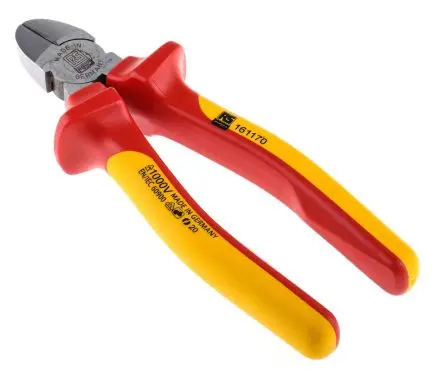 Produktfoto 1 von RS PRO Diagonal Kabelschneider Schließer (NO) 160mm / Backen 10mm, Schneidleistung 3.5 mm