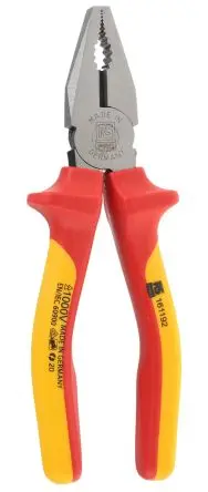 Produktfoto 1 von RS PRO Rundzange / Backen 30mm Standard Schneidkraft → Medium Hard Wire 160mm VDE 1000V zugelassen ESD-Sicherheit