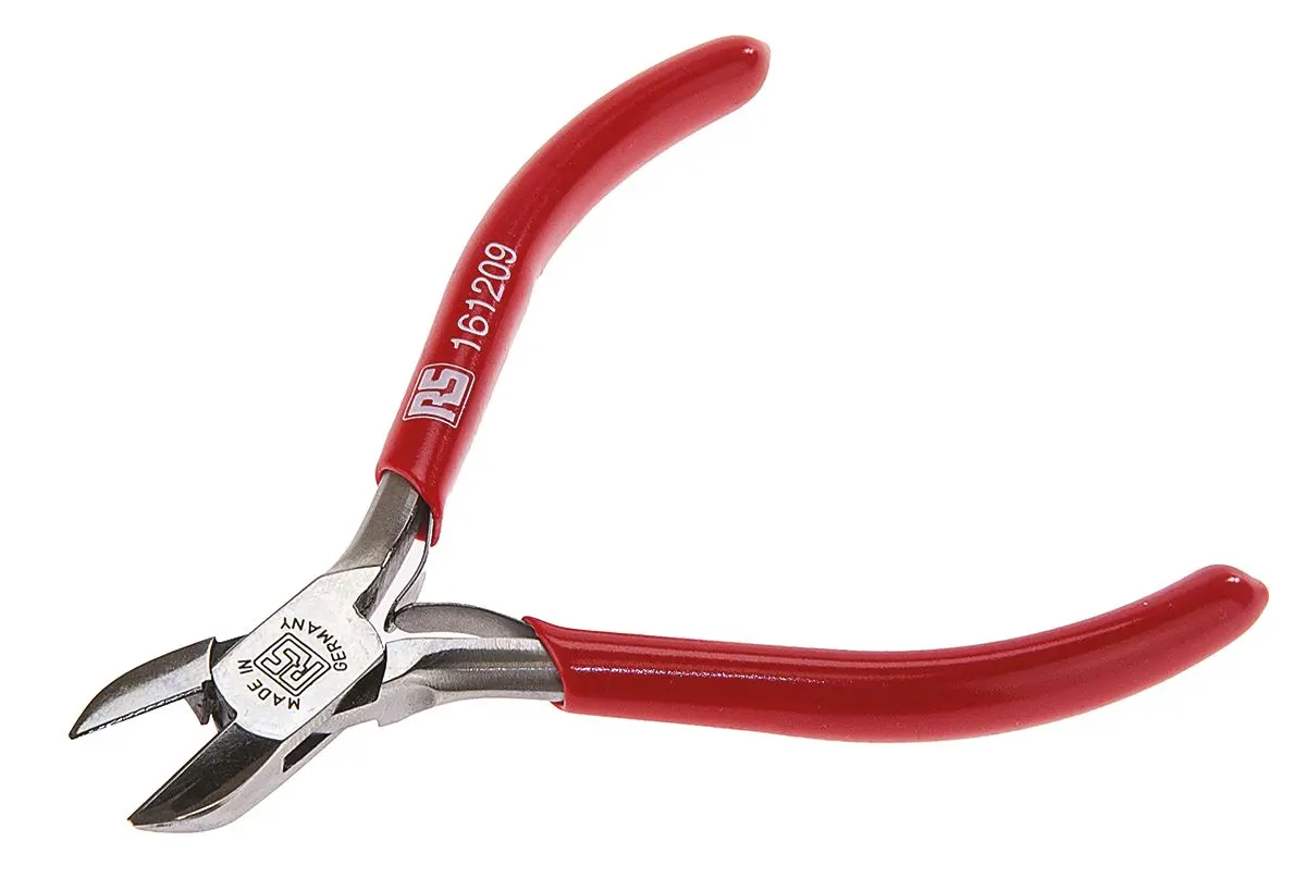 Produktfoto 1 von RS PRO Mit abgeflachter Kante Seitenschneider Schließer (NO) 115 mm / Backen 10mm, Schneidleistung 1.6 mm