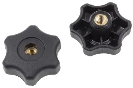 Produktfoto 1 von RS PRO Feststellschraube Schwarz M8 Thermoplast x 12 mm Drehknopf, mit Gewindebohrung Ø 50 mm