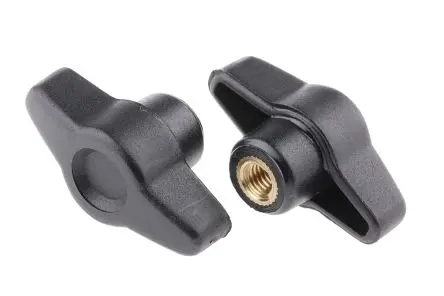 Produktfoto 1 von RS PRO Feststellschraube Schwarz Polyamid 6 x 9 mm Flügel, mit Gewindebohrung Ø 40 mm