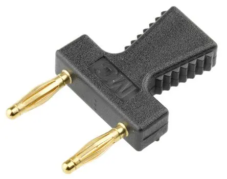 Produktfoto 1 von Staubli KS2 Schwarz Jumper Stecker 2-polig, Raster 12 mm 1-reihig, Länge 18.5 mm, Oben geschlossen