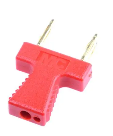 Produktfoto 1 von Staubli KS2 Rot Jumper Stecker 2-polig, Raster 12 mm 1-reihig, Länge 18.5 mm, Oben geschlossen