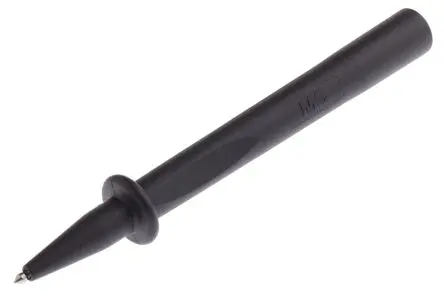 Produktfoto 1 von Staubli Federbelastet 4 mm Prüfspitze Schwarz, Edelstahl Spitze 4 mm, 1kV 1A