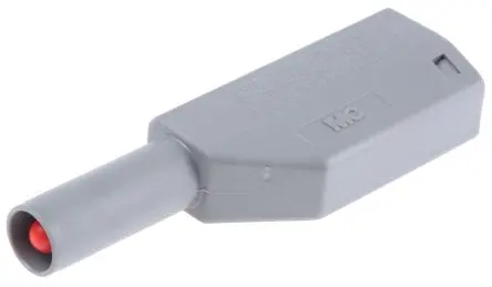 Produktfoto 1 von Staubli 4 mm Stecker Grau Bananenstecker, Kontakt Gold, 1000V 32A Lot
