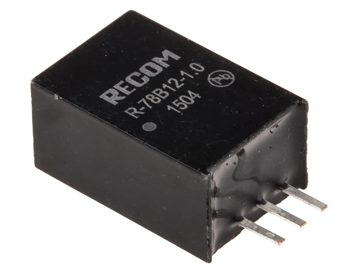 Recom R-78B-1.0 Schaltregler, Eingang 32V dc / Ausgang 12V dc, 1 Ausg., 12W, 1A, Durchsteckmontage