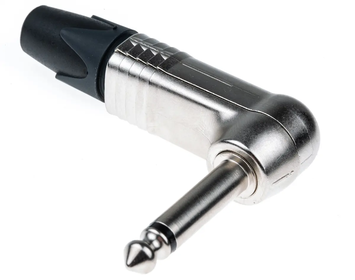 Produktfoto 1 von Neutrik Klinkenstecker 6.35 mm gewinkelt Kabel Stecker 2 S/W 3A Lot