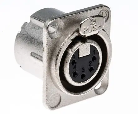 Produktfoto 1 von Neutrik Gerade 5-polig Panel Buchse Silber auf Nickel XLR-Steckverbinder, 50V