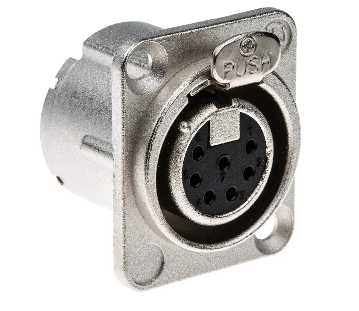 Produktfoto 1 von Neutrik Gerade 7-polig Panel Buchse Silber auf Nickel XLR-Steckverbinder, 50 V