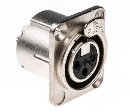 Produktfoto 1 von Neutrik Gerade 3-polig Panel Buchse Silber auf Nickel XLR-Steckverbinder, 50V