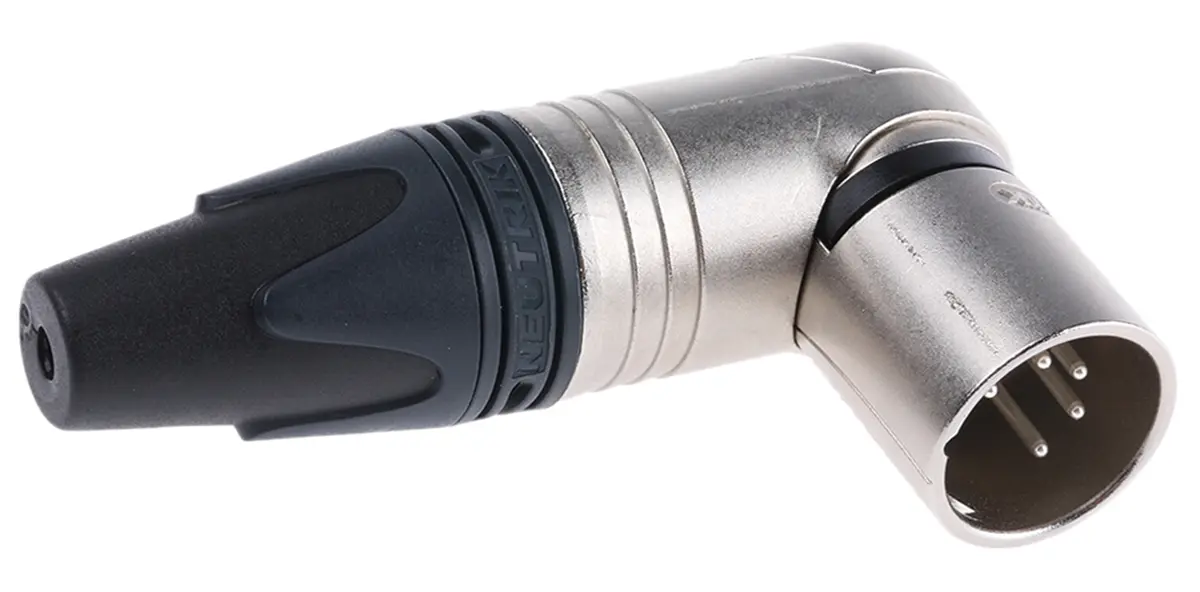 Produktfoto 1 von Neutrik gewinkelt 5-polig Kabel Stecker Silber XLR-Steckverbinder, 50 V