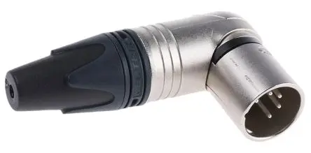 Produktfoto 1 von Neutrik gewinkelt 5-polig Kabel Stecker Silber XLR-Steckverbinder, 50V
