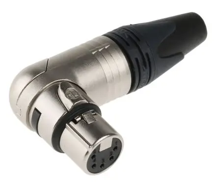 Produktfoto 1 von Neutrik gewinkelt 5-polig Kabel Buchse Silber auf Nickel XLR-Steckverbinder, 50V ac