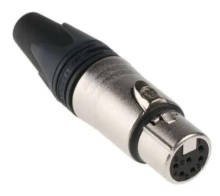 Produktfoto 1 von Neutrik Gerade 6-polig Kabel Buchse Silber auf Nickel XLR-Steckverbinder, 50V
