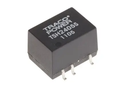 Produktfoto 1 von TRACOPOWER TSH DC/DC Konverter, 5V dc OUT 400 mA Oberfläche 24V dc 1 kV dc 2 W -40 °C 85 °C