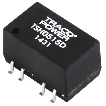 Produktfoto 1 von TRACOPOWER TSH DC/DC Konverter, 15V dc OUT 65 mA Oberfläche 5V dc 1 kV dc 2 W -40 °C 85 °C