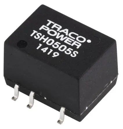 Produktfoto 1 von TRACOPOWER TSH DC/DC Konverter, 5V dc OUT 400 mA Oberfläche 5V dc 1 kV dc 2 W -40 °C 85 °C