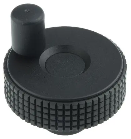 Produktfoto 1 von Elesa Handrad, Rad ø 50 mm, 6 mm, 19 mm Gebohrte Nabe, Rad Mat. Technopolymer, Schwarz