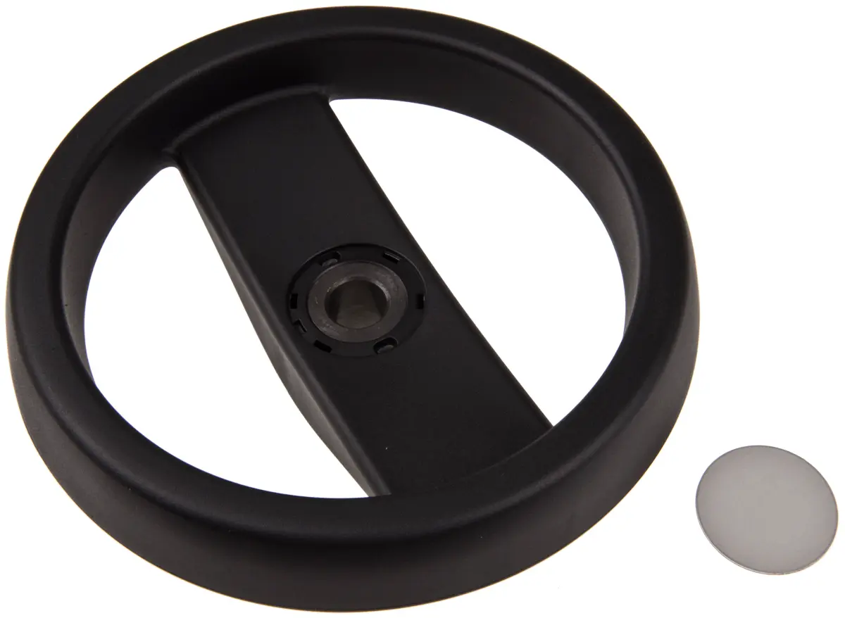 Produktfoto 1 von Elesa Speichen Handrad, Rad ø 160 mm, 14 mm, 27 mm Gebohrte Nabe, Rad Mat. Technopolymer, Schwarz