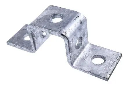 Produktfoto 1 von Unistrut Edelstahl Halter U-Form, Bohrung Ø 14 mm, 3 Löcher