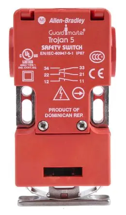Produktfoto 1 von Allen Bradley 440K Sicherheitsschalter Mit Schlüssel Verriegelung Betätiger inklusive 1 Schließer Glasfaserverstärktes