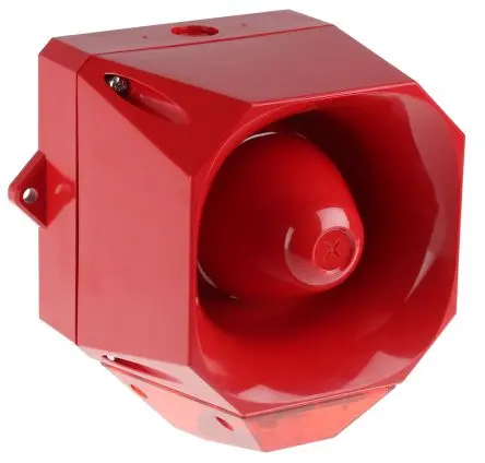 Produktfoto 1 von Eaton Fulleon, Asserta Midi LED, Filament/Warnsummer-Licht Schall- und Lichtsignal-Kombination 230V ac Rot IP66 Wand /