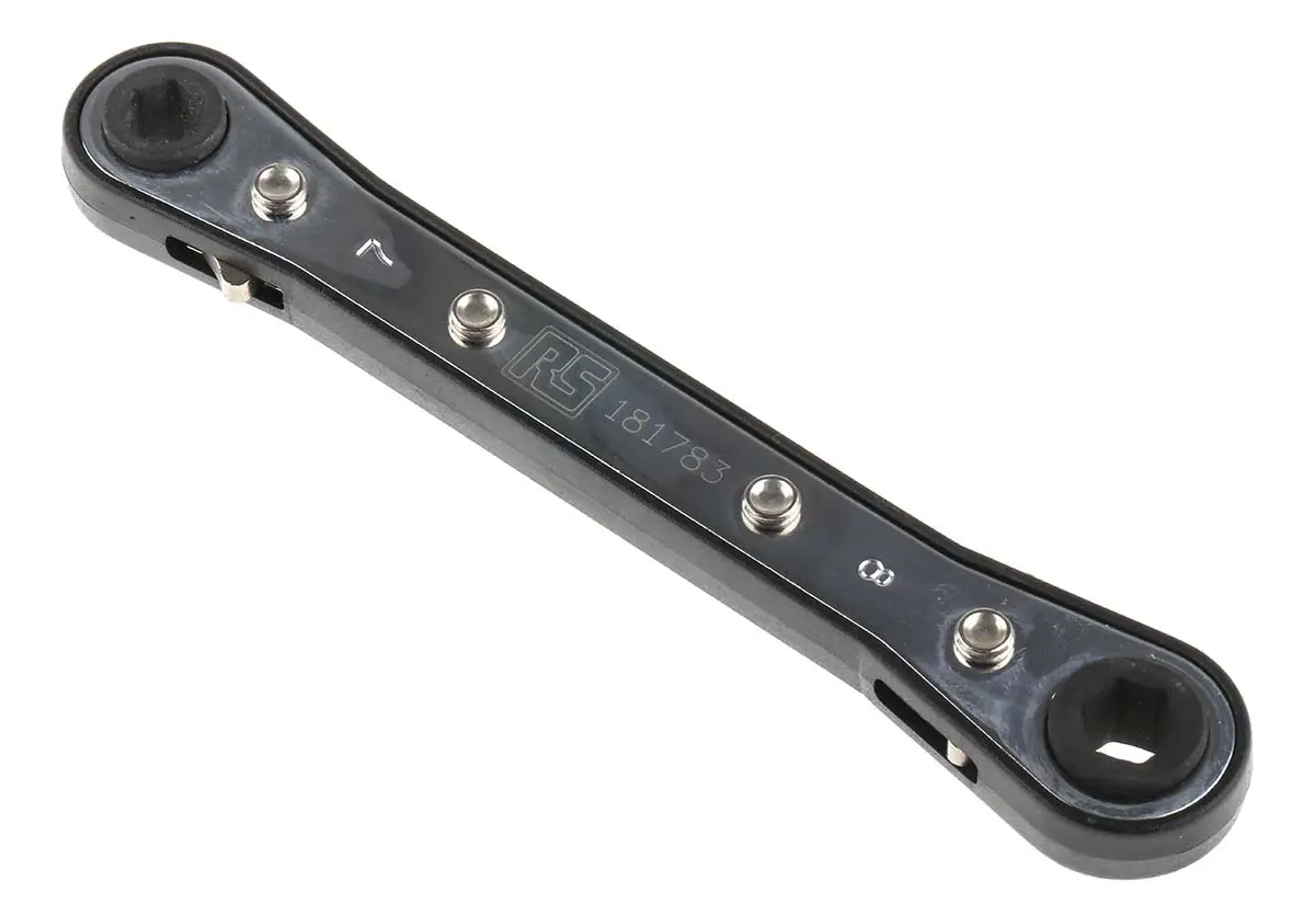Produktfoto 1 von RS PRO Ratschenringschlüssel 7 to 8 mm², CrV-Stahl