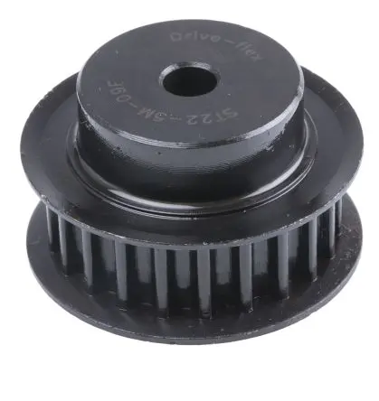Produktfoto 1 von RS PRO Stahl Zahnriemenscheibe 9 mm, 22 Zähne / Teilung 5 mm, Bohrung 6 mm