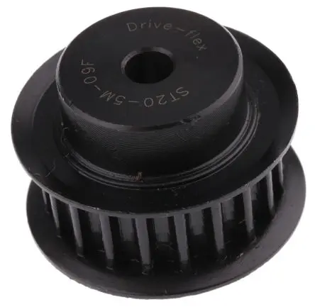 Produktfoto 1 von RS PRO Stahl Zahnriemenscheibe 9 mm, 20 Zähne / Teilung 5 mm, Bohrung 6 mm