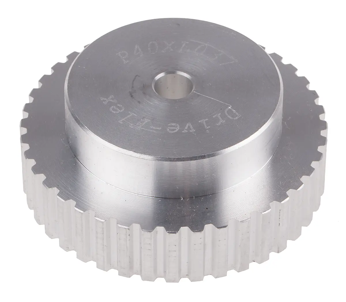 Produktfoto 1 von RS PRO Aluminium Zahnriemenscheibe 14.3 mm, 40 Zähne / Teilung 5 mm, Bohrung 8 mm