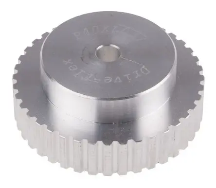Produktfoto 1 von RS PRO Aluminium Zahnriemenscheibe 14.3 mm, 40 Zähne / Teilung 5 mm, Bohrung 8 mm