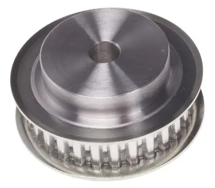 Produktfoto 1 von RS PRO Aluminium Zahnriemenscheibe 9.5 mm, 28 Zähne / Teilung 5 mm, Bohrung 8 mm