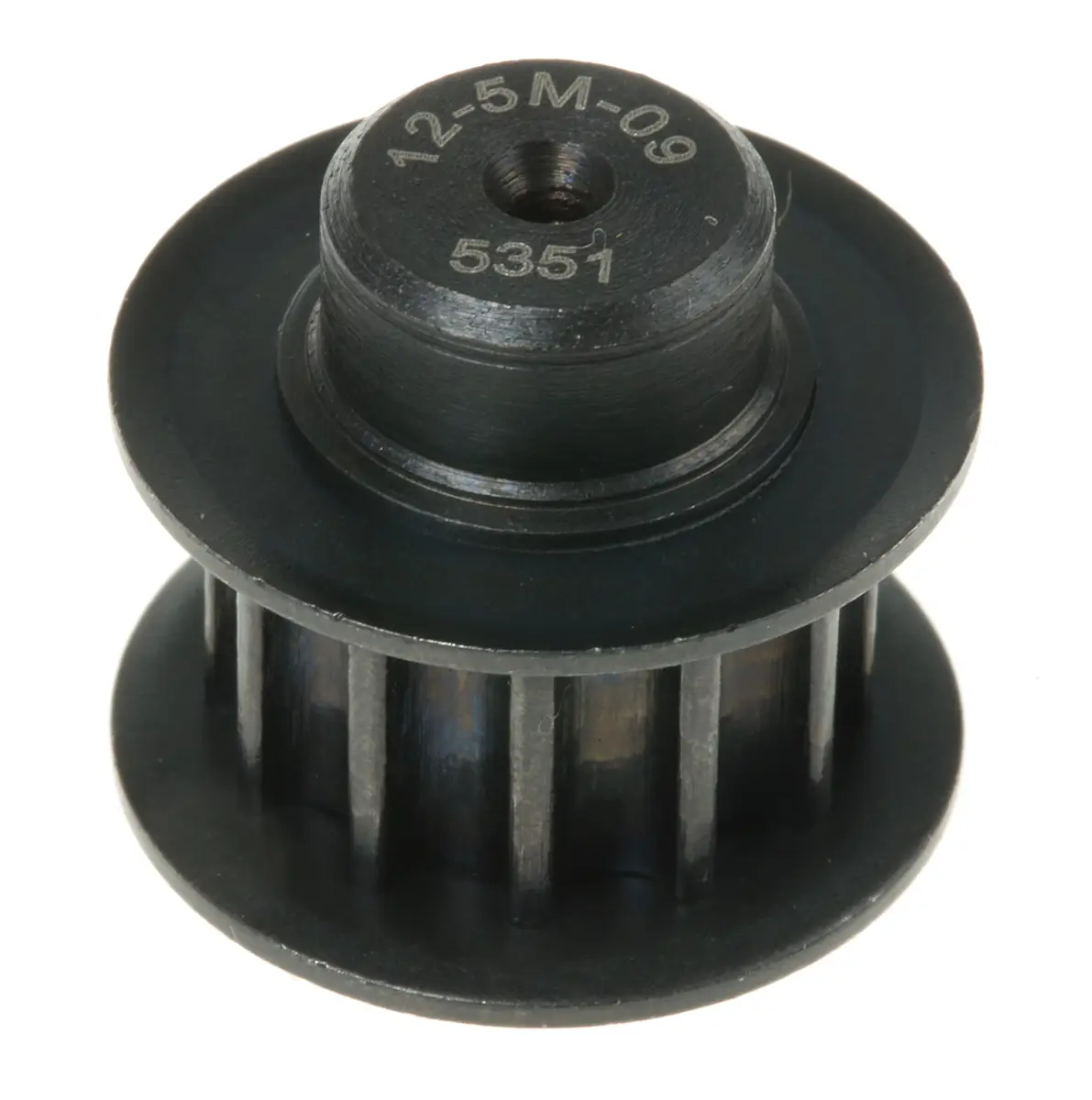 Produktfoto 1 von RS PRO Stahl Zahnriemenscheibe 9 mm, 12 Zähne / Teilung 5 mm, Bohrung 4 mm