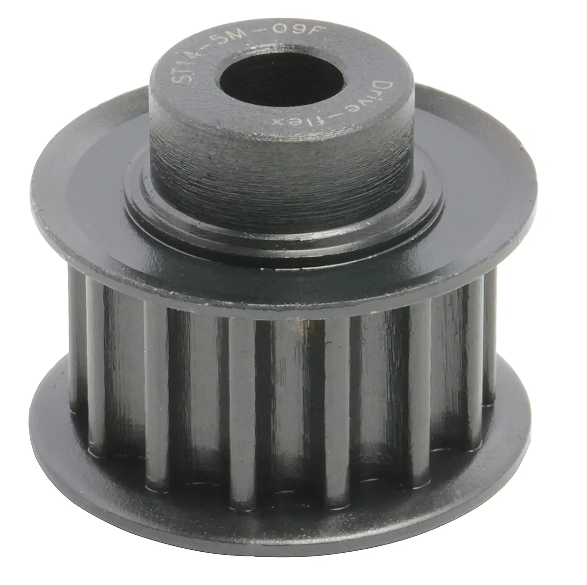 Produktfoto 1 von RS PRO Stahl Zahnriemenscheibe 9 mm, 14 Zähne / Teilung 5 mm, Bohrung 6 mm