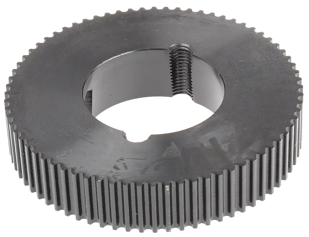 Produktfoto 1 von RS PRO Gusseisen Zahnriemenscheibe 22 mm, 72 Zähne / Teilung 5 mm, Bohrung 42 mm